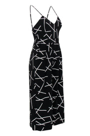 Current Boutique-C/MEO Collective - Black & White Geometric Print Sleeveless Cropped Jumpsuit Sz M