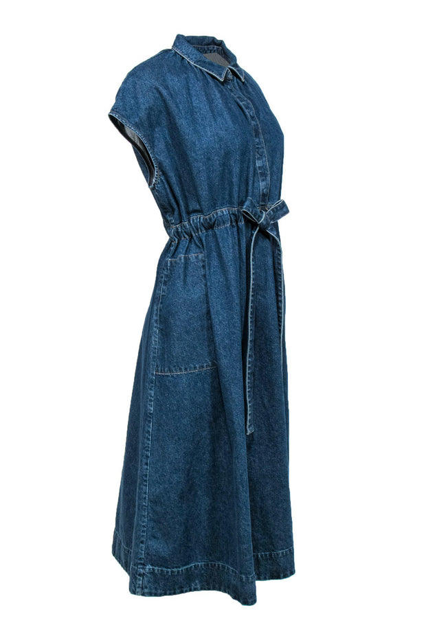 Current Boutique-CO - Denim Midi Dress w/ Tie Waist Sz 12