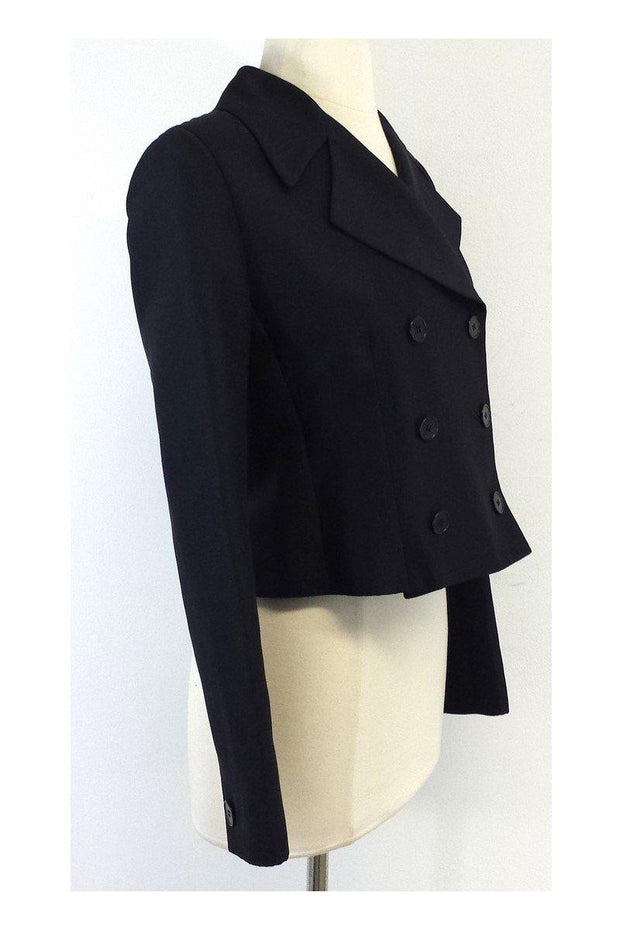 Current Boutique-Calvin Klein Collection - Silk Tuxedo Cropped Jacket Sz 6
