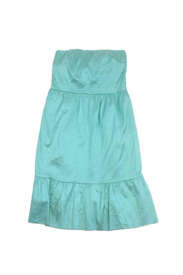 Current Boutique-Calypso - Aqua Strapless Dress Sz M