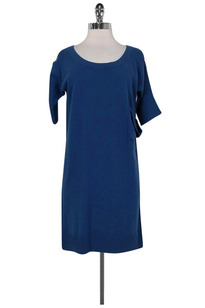 Current Boutique-Calypso - Blue Cashmere Dress Sz S