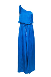 Current Boutique-Calypso - Blue One-Shoulder Maxi Dress w/ Tassels Sz S