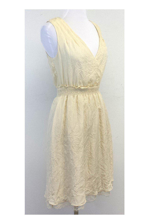 Current Boutique-Calypso - Cream Silk Sleeveless Dress Sz XS