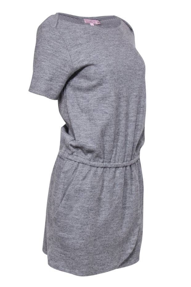Current Boutique-Calypso - Gray Boat Neck Fitted Dress w/ Tulip Hem Sz XS