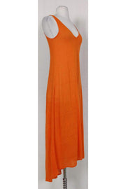 Current Boutique-Calypso - Orange Linen High Low Dress Sz XS