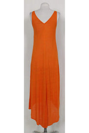 Current Boutique-Calypso - Orange Linen High Low Dress Sz XS