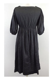 Current Boutique-Calypso - Slate Grey Button Down Peasant Dress Sz XS