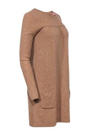 Current Boutique-Calypso - Tan Cashmere Sweater Shift Dress Sz XS