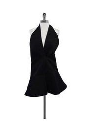 Current Boutique-Cameo - Black Jacquard Halter Dress Sz M