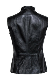Current Boutique-Carlisle - Black Leather Zip-Up Vest Sz 8