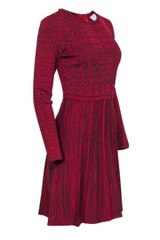Current Boutique-Carlisle - Black & Red Marbled Knit A-Line Dress Sz XS
