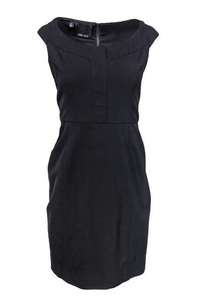 Current Boutique-Carlisle - Black Wool Sheath Dress Sz 6