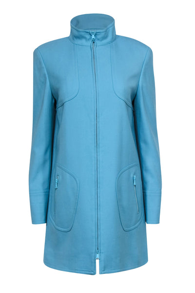 Current Boutique-Carlisle - Light Blue Zipper Front Jacket Sz 8
