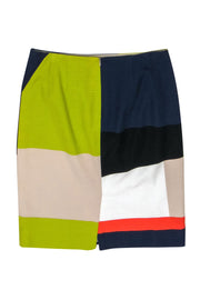 Current Boutique-Carlisle - Multicolor Colorblocked Textured Pencil Skirt Sz 8