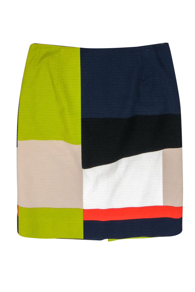 Current Boutique-Carlisle - Multicolor Colorblocked Textured Pencil Skirt Sz 8