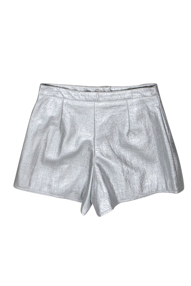 Current Boutique-Carmar - Metallic High-Waist Zipper Front Hot Pant Shorts Sz 12