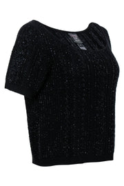 Current Boutique-Carmen Marc Valvo - Beaded Cashmere Sweater Sz L