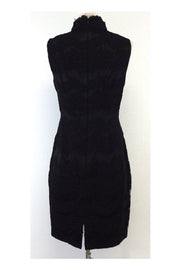 Current Boutique-Carmen Marc Valvo - Black Floral Embroidered Dress Sz 4