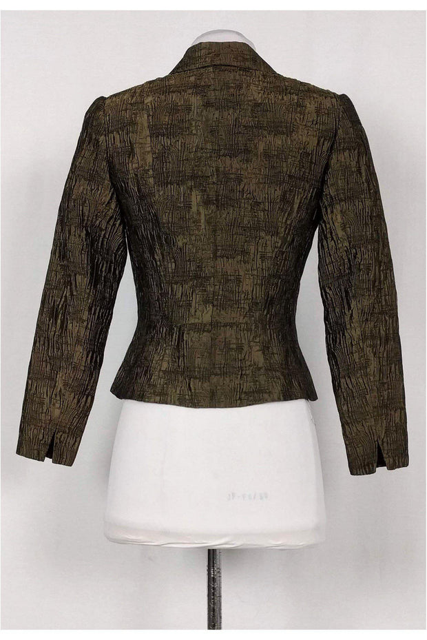 Current Boutique-Carmen Marc Valvo - Bronze Textured Jacket Sz 2