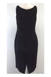 Current Boutique-Carmen Marc Valvo - Brown Beaded Sleeveless Dress Sz 10