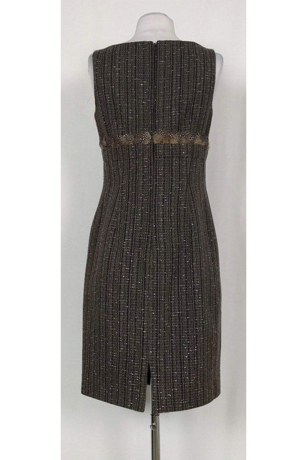 Current Boutique-Carmen Marc Valvo - Brown Tweed Dress Sz 6