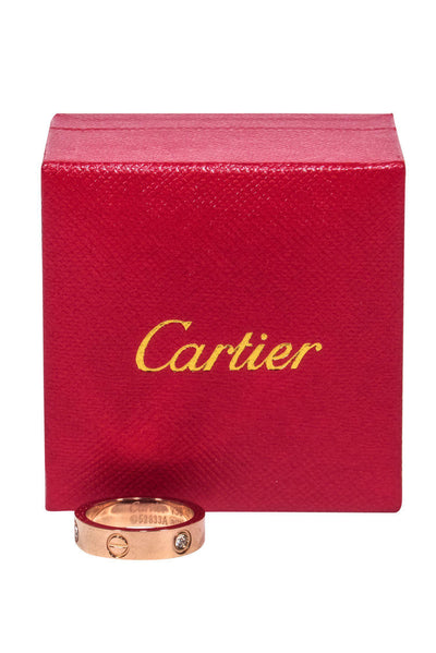 Current Boutique-Cartier - Rose Gold Love Ring w/ Diamonds Sz 6.5