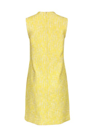 Current Boutique-Carven - Yellow Sleeveless Tweed Shift Dress w/ Pockets Sz 8