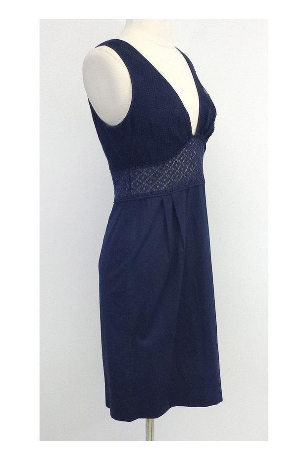 Current Boutique-Catharine Malandrino - Navy Blue Cotton Sleeveless Dress Sz XS