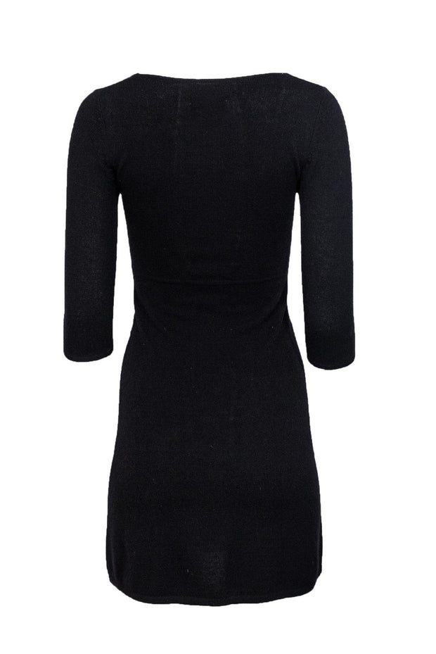 Current Boutique-Catherine Malandrino - Black Cashmere 3/4 Sleeve Dress Sz P