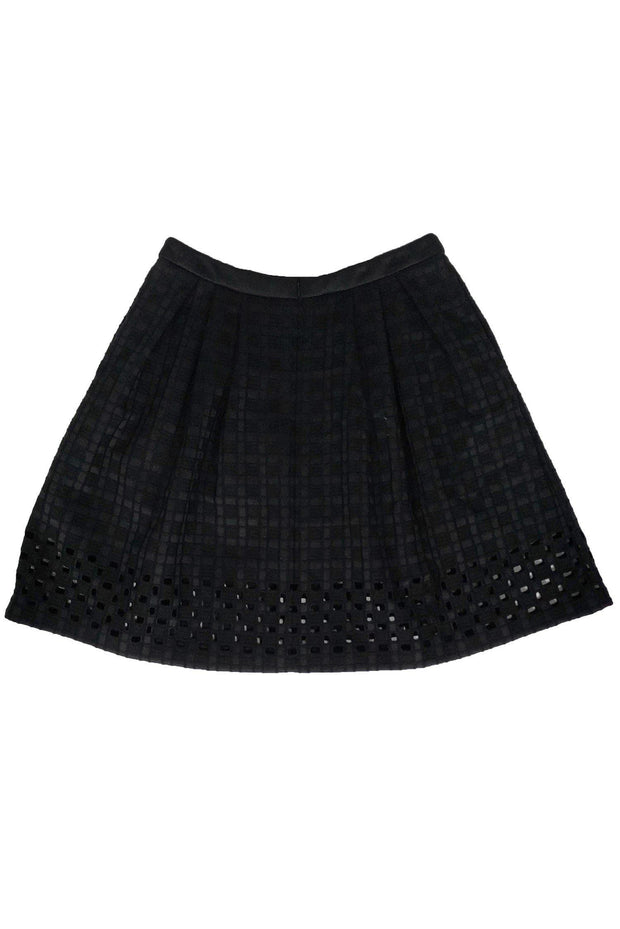 Current Boutique-Catherine Malandrino - Black Laser Cut Skirt Sz 10