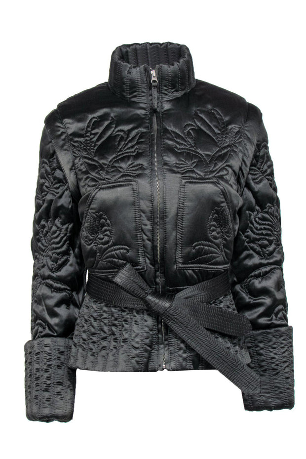 Catherine Malandrino - Black Quilted Puffer Jacket w/ Detachable