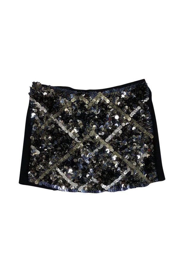 Current Boutique-Catherine Malandrino - Black Sequin Miniskirt Sz 8