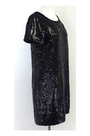 Current Boutique-Catherine Malandrino - Black Sequin Shift Dress Sz 6