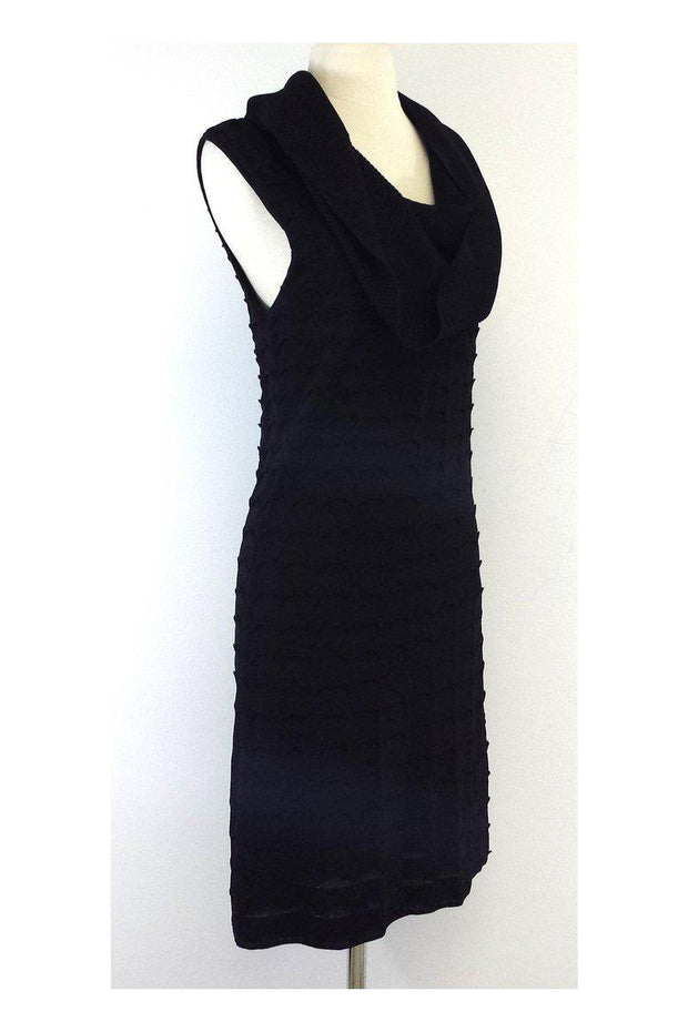 Current Boutique-Catherine Malandrino - Black Sweater Shift Dress Sz L