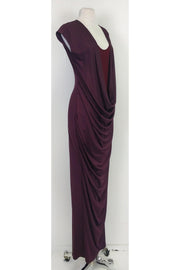 Current Boutique-Catherine Malandrino - Burgundy Cowl Neck Dress Sz M