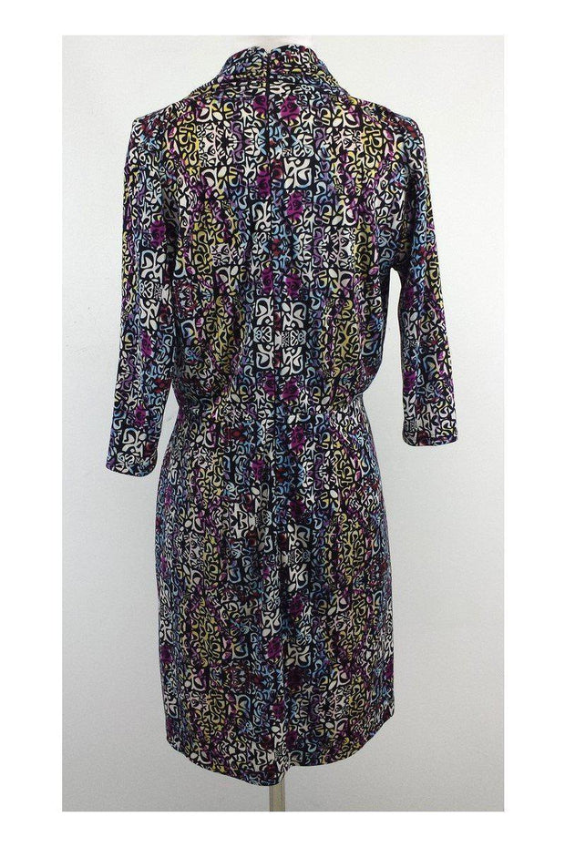 Current Boutique-Catherine Malandrino - Multicolor Print Silk Dress Sz M