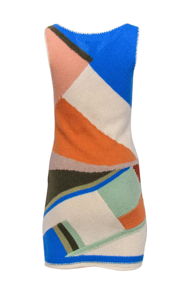 Current Boutique-Catherine Malandrino - Multicolor Wool Sleeveless Dress Sz S