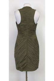 Current Boutique-Catherine Malandrino - Olive Green Ruched Dress Sz 4