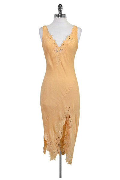 Current Boutique-Catherine Malandrino - Orange Silk Dress Sz 4
