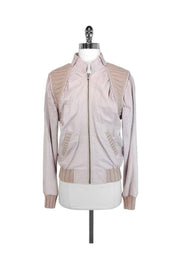 Current Boutique-Catherine Malandrino - Pale Orchid Leather & Wool Jacket Sz S