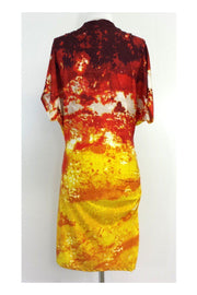 Current Boutique-Catherine Malandrino - Red, Orange & Yellow Silk Dress Sz P