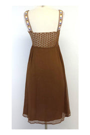 Current Boutique-Catherine Malandrino - Rust Silk Sleeveless Dress Sz 4