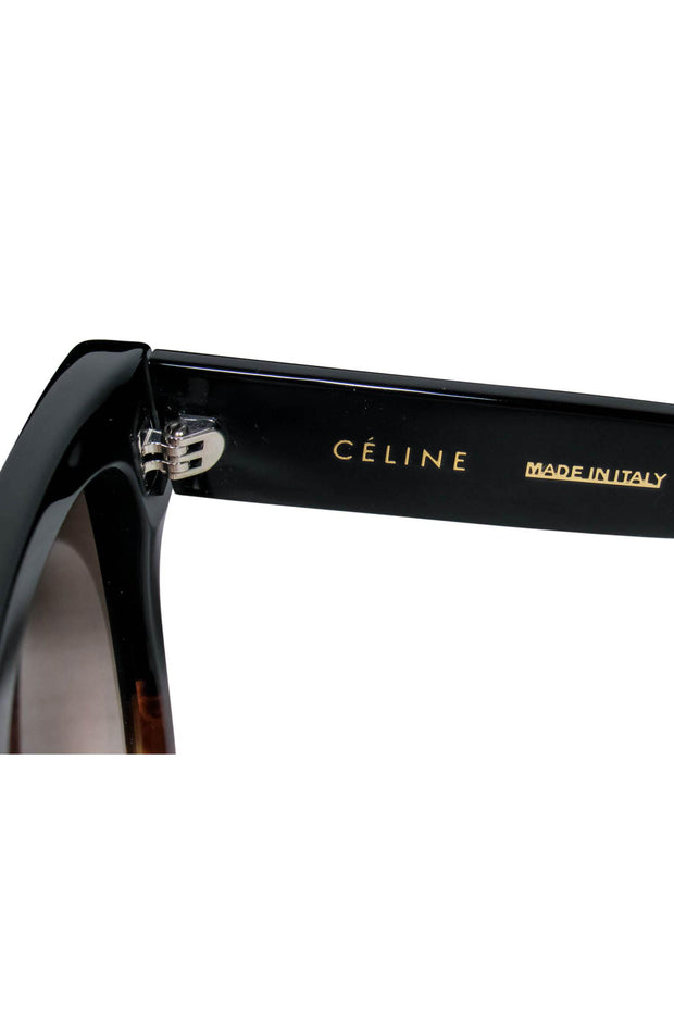Current Boutique-Celine - Black & Brown Gradient Shield-Style Sunglasses