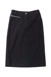 Current Boutique-Celine - Wool Blend Charcoal Pencil Skirt Sz 8