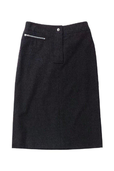 Current Boutique-Celine - Wool Blend Charcoal Pencil Skirt Sz 8