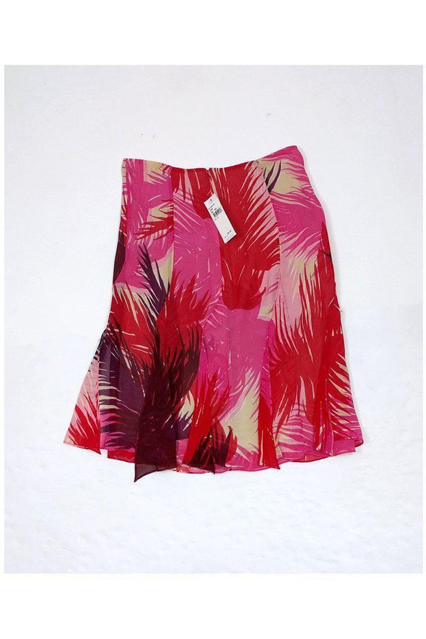Current Boutique-Chaiken - Red & Pink Printed Skirt Sz 8