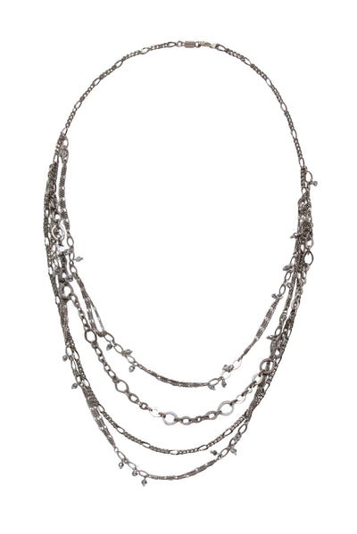 Current Boutique-Chan Luu - Silver Toned Multi Strand Necklace