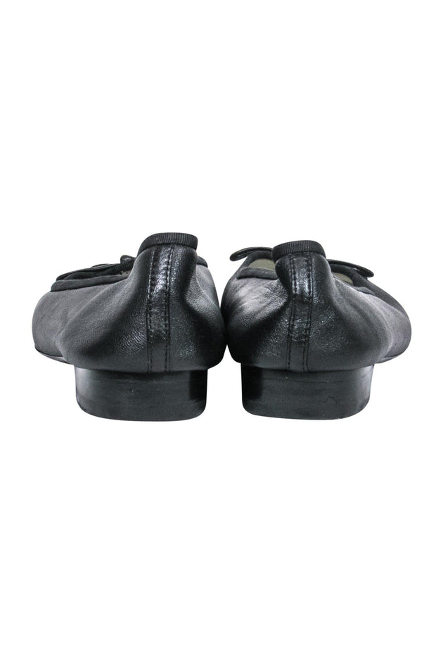 Chanel - Black Ballerina Flats w/ Patent Leather Toe Sz 9
