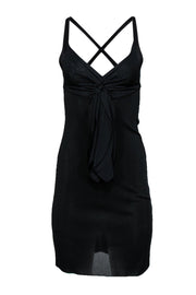 Current Boutique-Chanel - Black Crossed Back Bodycon Dress Sz 2