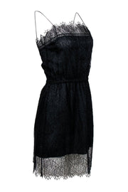 Current Boutique-Chanel - Black Lace Sheath Dress w/ Thin Straps Sz 6